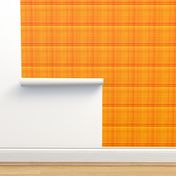 Bright Orange Madras Style Plaid