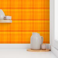 Bright Orange Madras Style Plaid