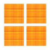 Bright Orange Madras Style Plaid