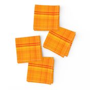 Bright Orange Madras Style Plaid