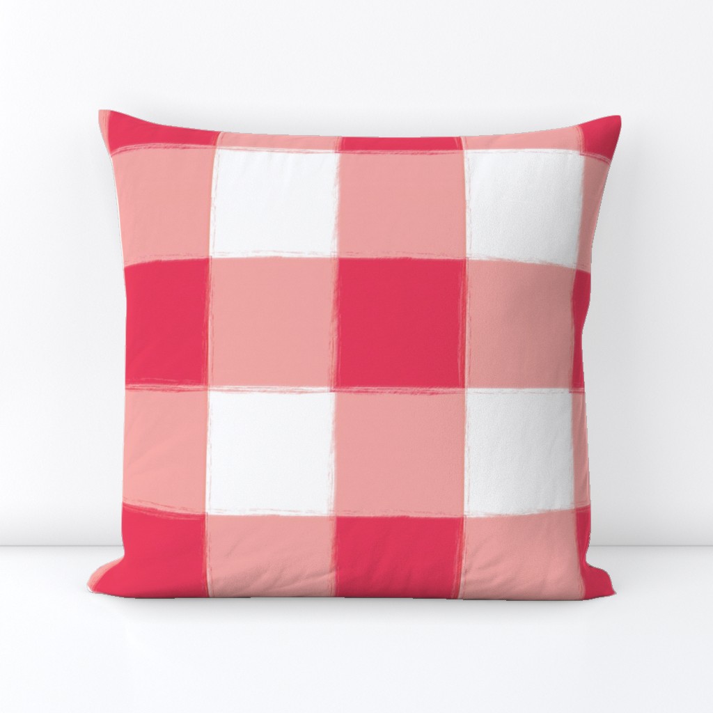 Large Watermelon Buffalo Check Gingham