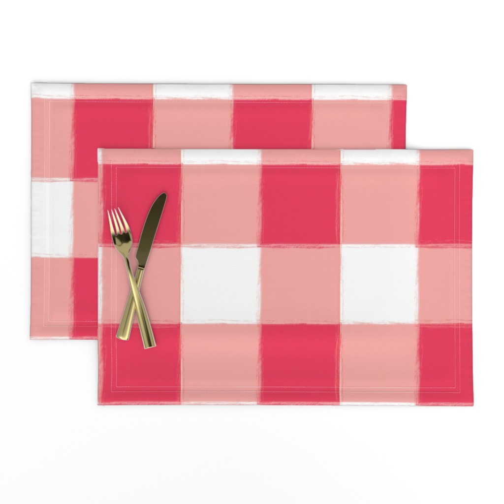 Large Watermelon Buffalo Check Gingham