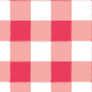 Large Watermelon Buffalo Check Gingham