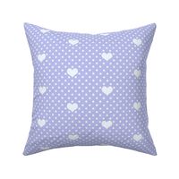 Polka Dot and Heart Lilac