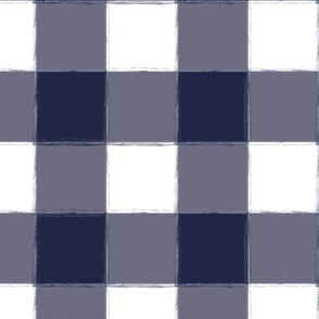 Large Navy Buffalo Check Gingham