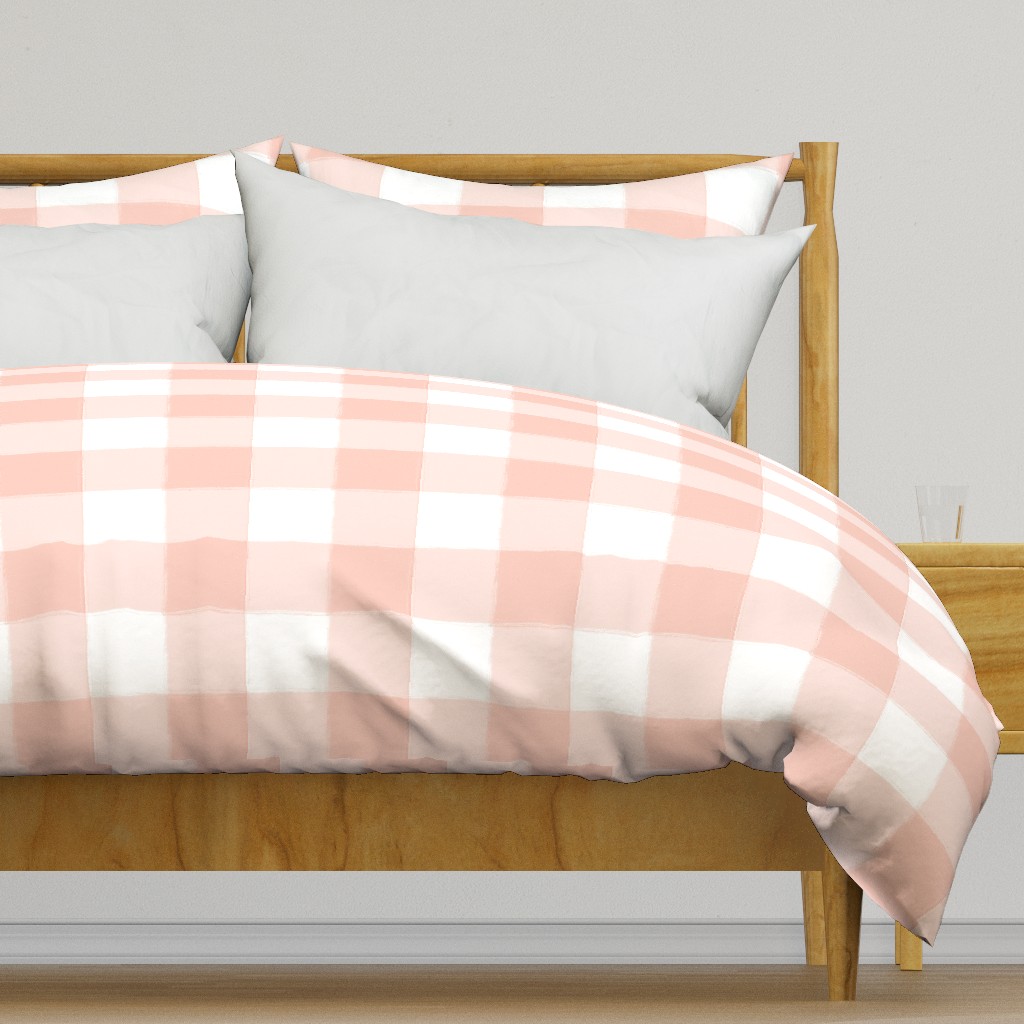 Large Blush Pink Buffalo Check Gingham