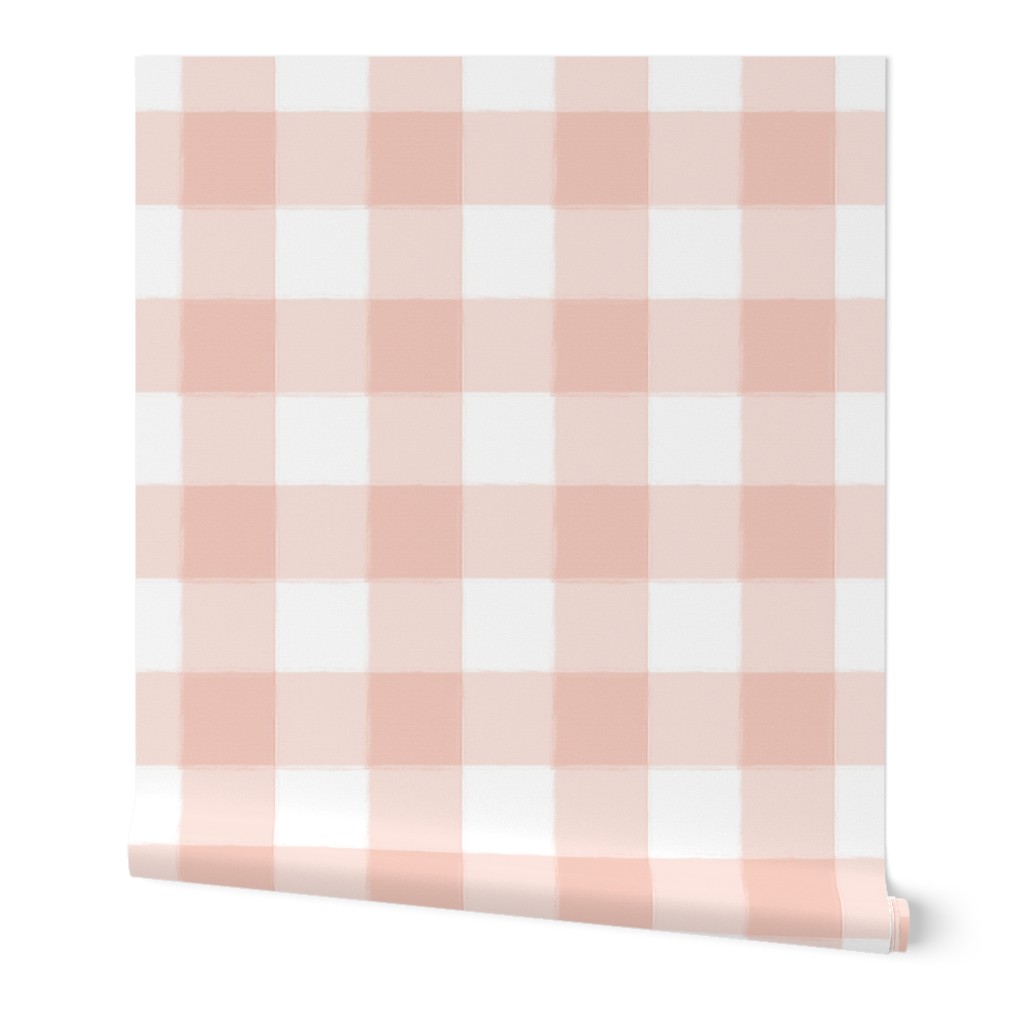 Large Blush Pink Buffalo Check Gingham