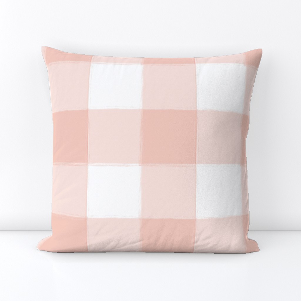 Large Blush Pink Buffalo Check Gingham