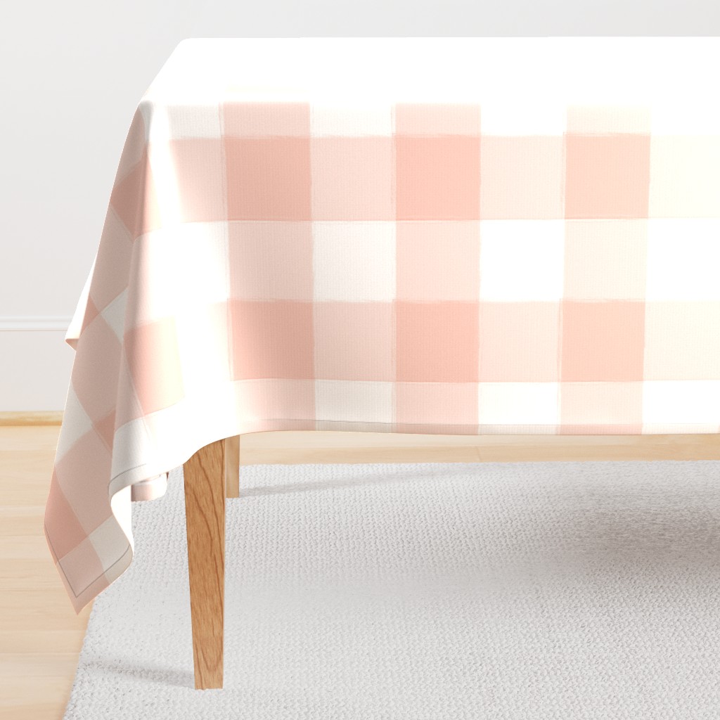 Large Blush Pink Buffalo Check Gingham