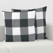 Large Charcoal Gray Buffalo Check Gingham