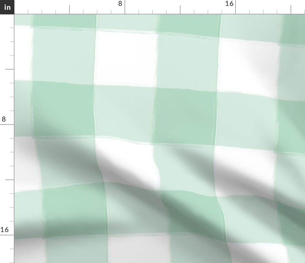 Large Mint Buffalo Check Gingham