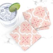 Blush Pink Ikat Moroccan Flower