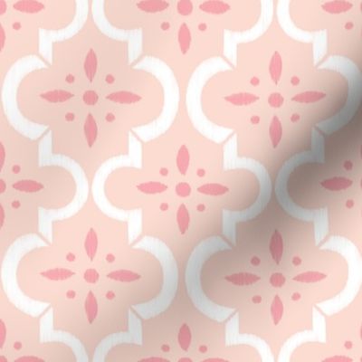 Blush Pink Ikat Moroccan Flower