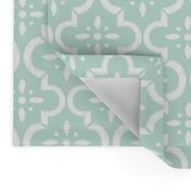 Mint Ikat Moroccan Flower