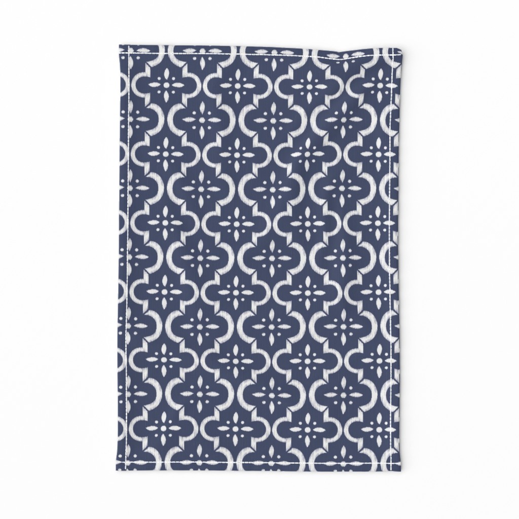 Navy Ikat Moroccan Flower