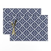 Navy Ikat Moroccan Flower