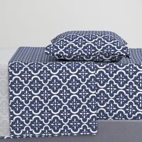 Navy Ikat Moroccan Flower