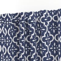 Navy Ikat Moroccan Flower