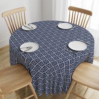 Navy Ikat Moroccan Flower