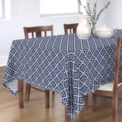 Navy Ikat Moroccan Flower