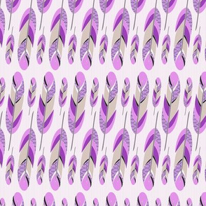 Aztec Feathers Purple