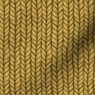 Chunky Mustard Knit Pattern