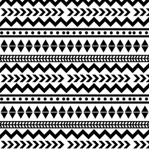 Tribal - Black on White