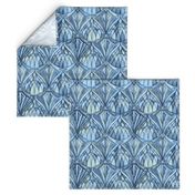 Navy, Blue and Grey Art Deco Pattern