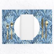 Navy, Blue and Grey Art Deco Pattern