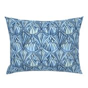 Navy, Blue and Grey Art Deco Pattern