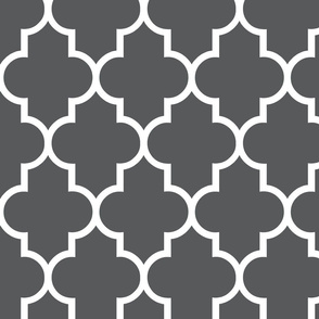 Quatrefoil Charc Grey