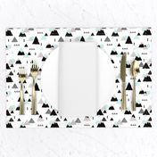 Geometric fuji japan mountain illustration winter woodland 