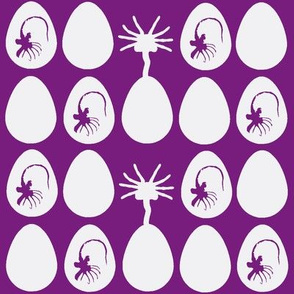 Mini eggs and facehuggers-purple