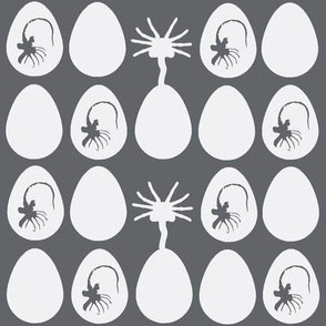 Mini eggs and facehuggers-grey