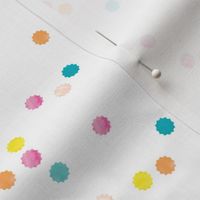 Colorful geometric round sprinkles and confetti birthday theme abstract watercolor detailed pattern