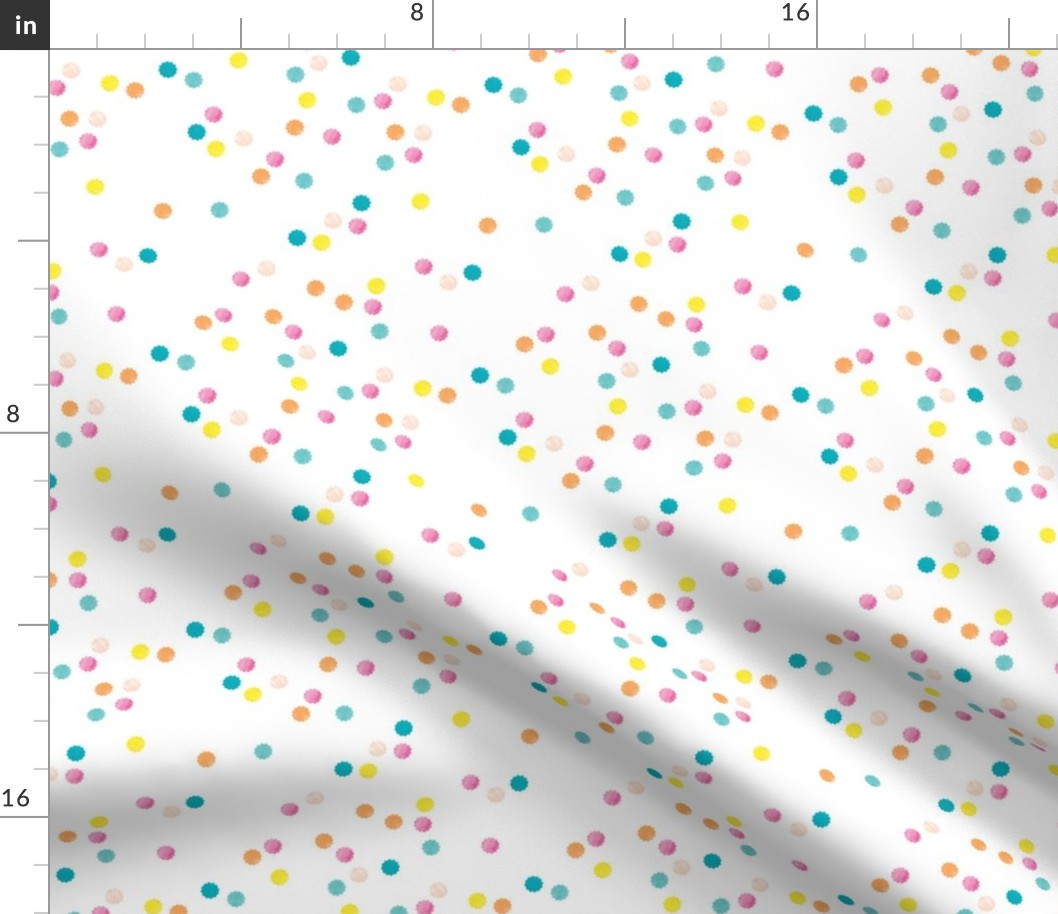 Colorful geometric round sprinkles and confetti birthday theme abstract watercolor detailed pattern