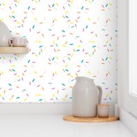 Colorful geometric sprinkles and confetti birthday theme abstract watercolor detailed pattern