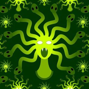 04447332 : medusa head 6 : green