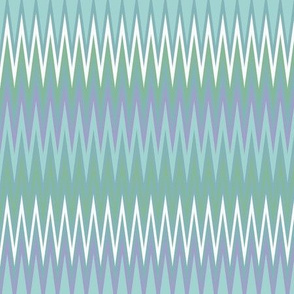 Skinny Chevron in Blues and Greens