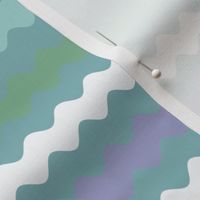 Larger Ribbon Waves in Blues, Purples & Greens