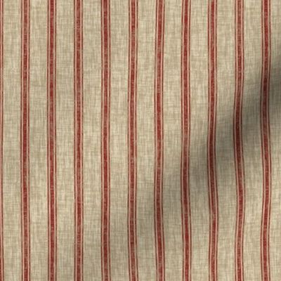 Weathered Ticking Stripe - red