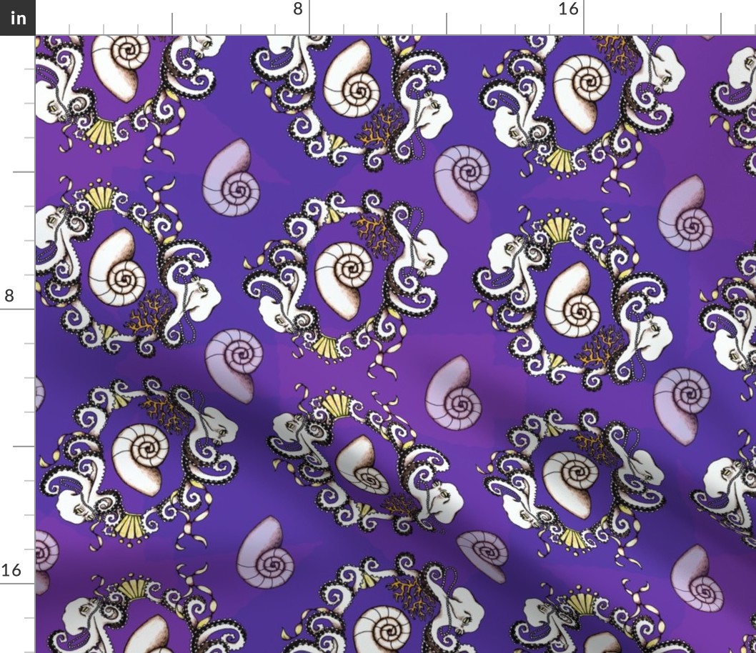 Rococo Octopi in purple