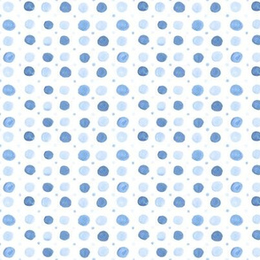 Pale Blue Watercolor Polka dots
