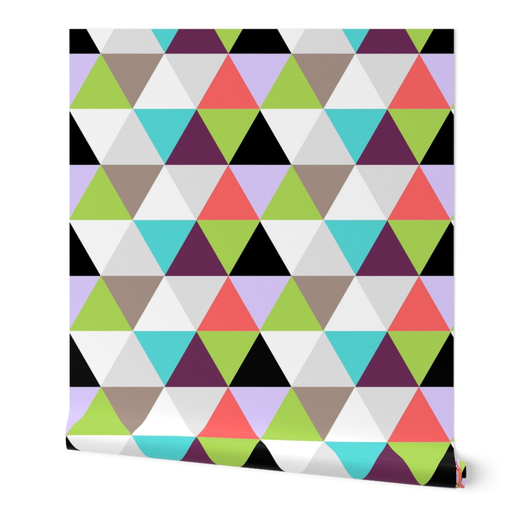 Jewel Tones Triangle Quilt