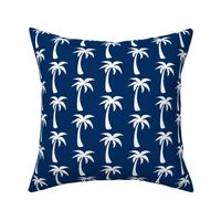 large NAVY palm Trees - deep blue