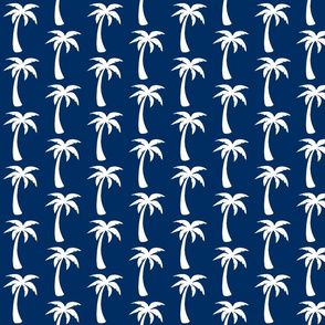 large NAVY palm Trees - deep blue