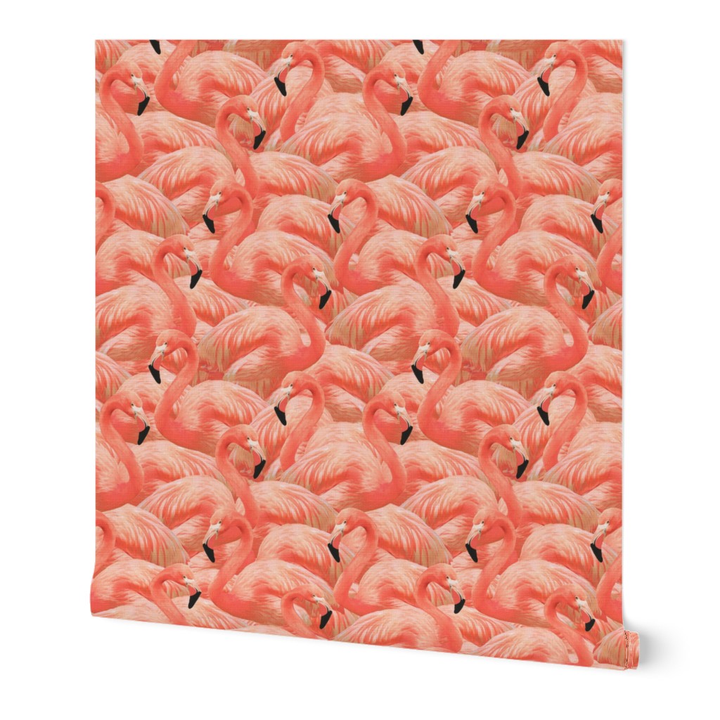 Flamingo Fever in Coral Half Scale