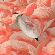 Flamingo Fever in Coral Half Scale