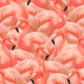 Flamingo Fever in Coral Half Scale