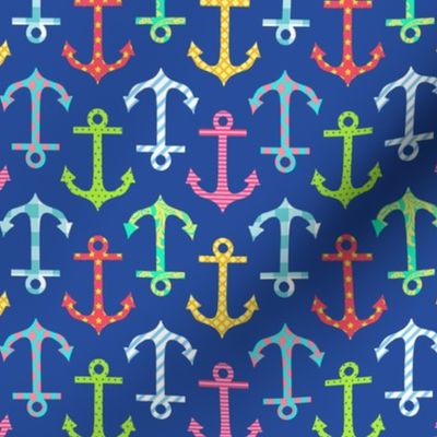 Colorful Anchor Navy